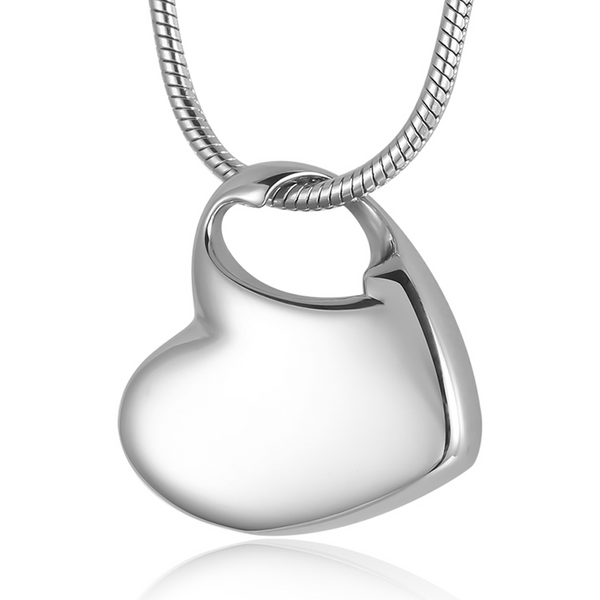 Bijoux funéraires | Collier urne en forme de cœur pour femme | Cadeau personnalisé pour un proche disparu