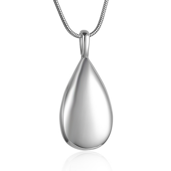 Bijou commémoratif pour cendres | Pendentif en or rose en forme de larme | Cadeau personnalisé pour un proche disparu