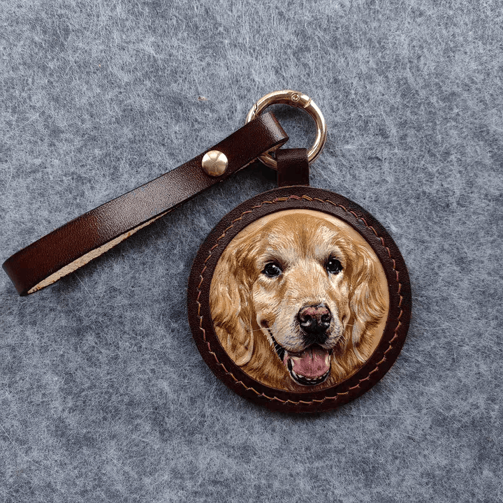 3D Pet Leather Pendant Dog memorial