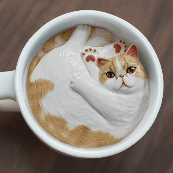 Custom Gift For Your Cat | Handmade Cat Ceramic Coffee Cup | Unique Cat Memorial Gift