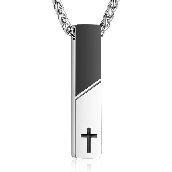 Bijou funéraire pour cendres | Nouveau pendentif urne rectangulaire | Cadeau funéraire personnalisé pour la perte d'un être cher