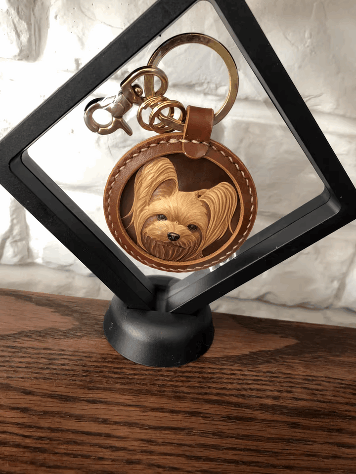 3D Pet Leather Pendant Dog memorial