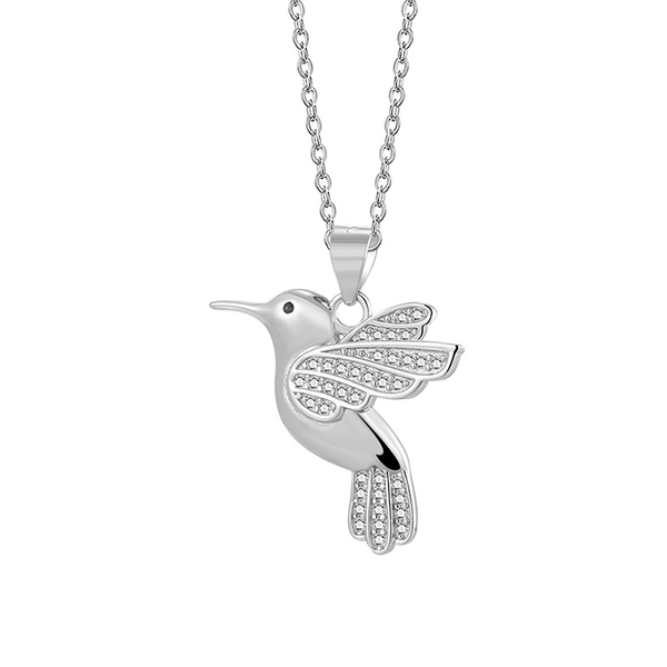 Memorial Gift | Sterling Silver Hummingbird Pendant | Unique Memorial Jewelry