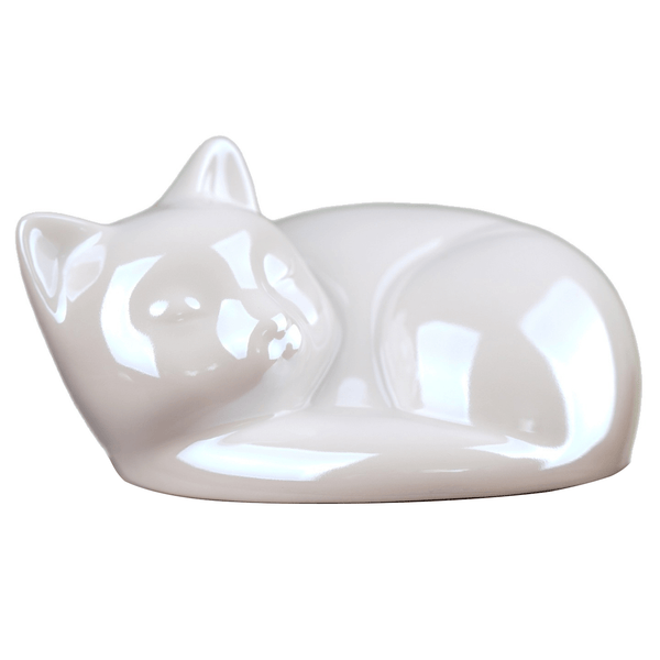 Sleeping Cat Ceramic Urn
