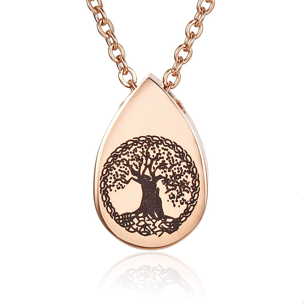 Bijou funéraire | Pendentif Arbre de vie en forme de larme | Cadeau funéraire personnalisé pour un proche