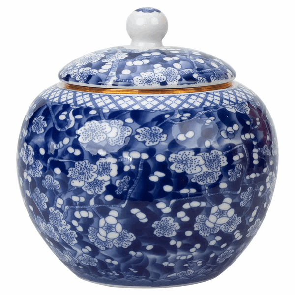 Blue and White Ceramic Urns Small Urns