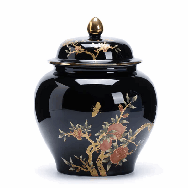 Black Medium Ceramic Urn | Keepsake Urn