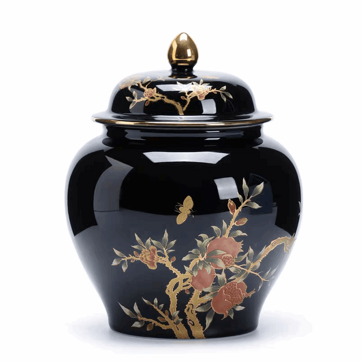 Black Medium Ceramic Urn | Keepsake Urn