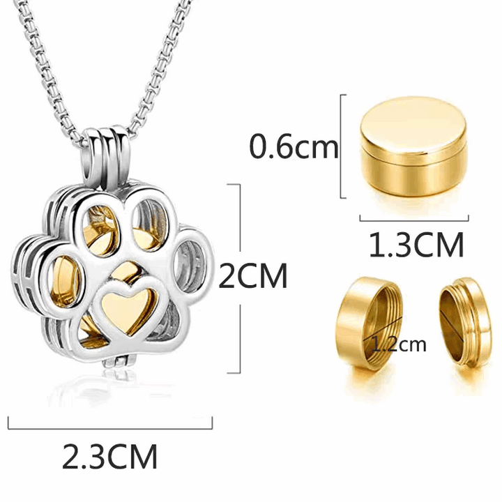 Pet Cremation Jewelry Paw Keepsake Urn