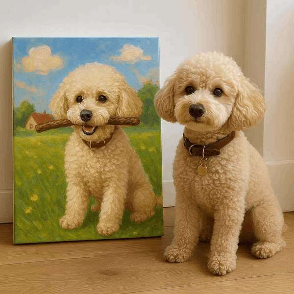 Pet portrait oil painting Dog  oil painting