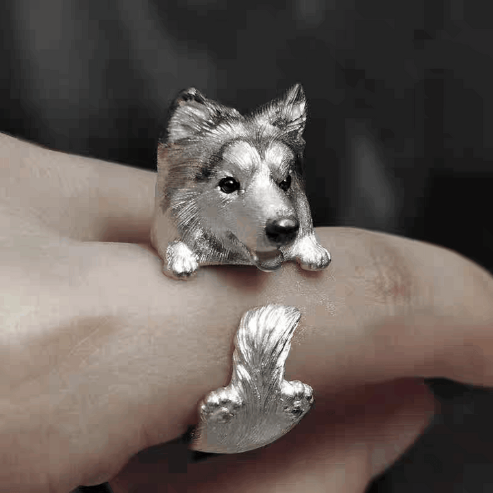 3D Pet Portrait Rings | Husky Portrait Ring