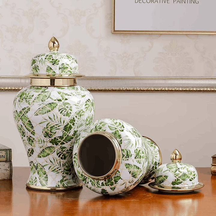 Green Leaf General’s Jar Urn| Companion Urns