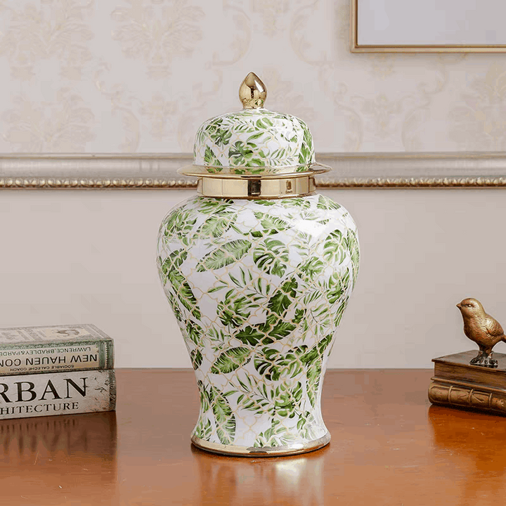 Green Leaf General’s Jar Urn| Companion Urns