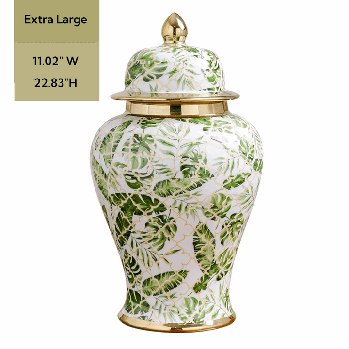 Green Leaf General’s Jar Urn| Companion Urns