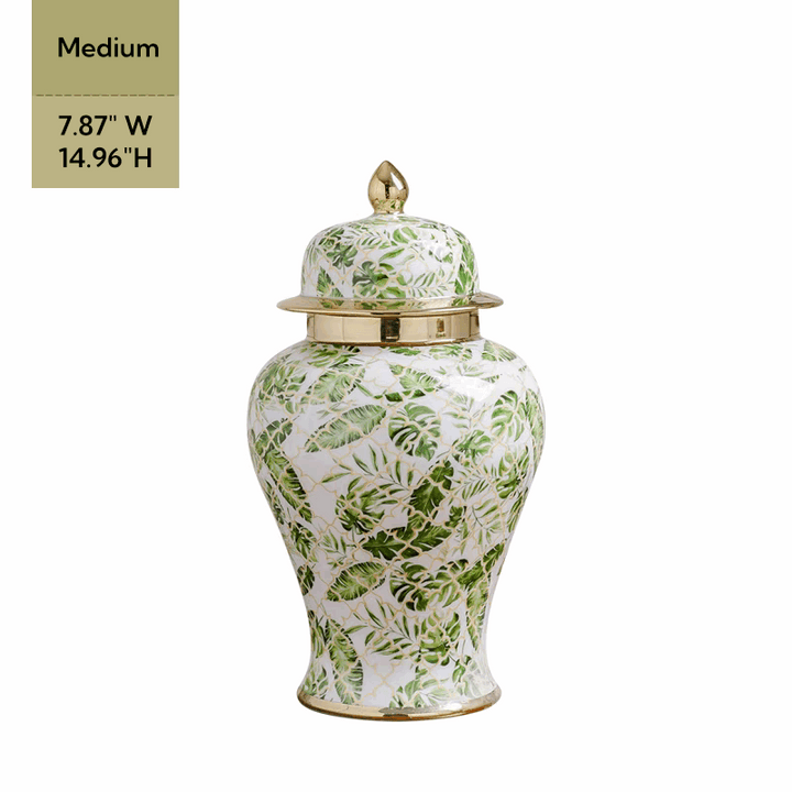 Green Leaf General’s Jar Urn| Companion Urns