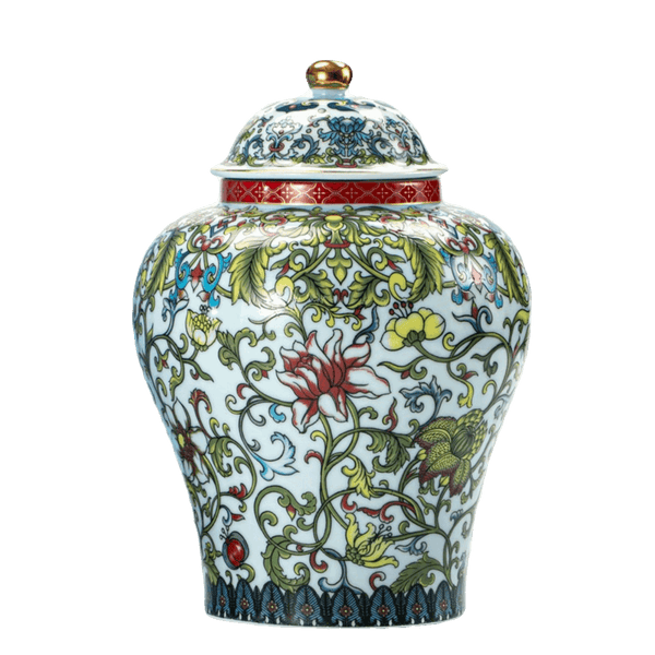 Enamel ceramic urn