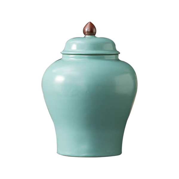 Custom Cremation Urn For Ashes | Light Blue And Beige Urns | Unique Memorial Urn