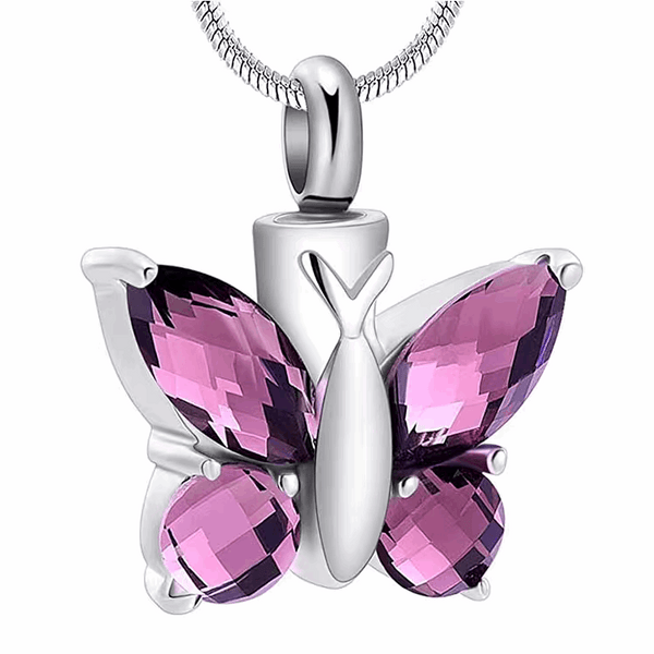 Butterfly Titanium Steel Memorial Urn