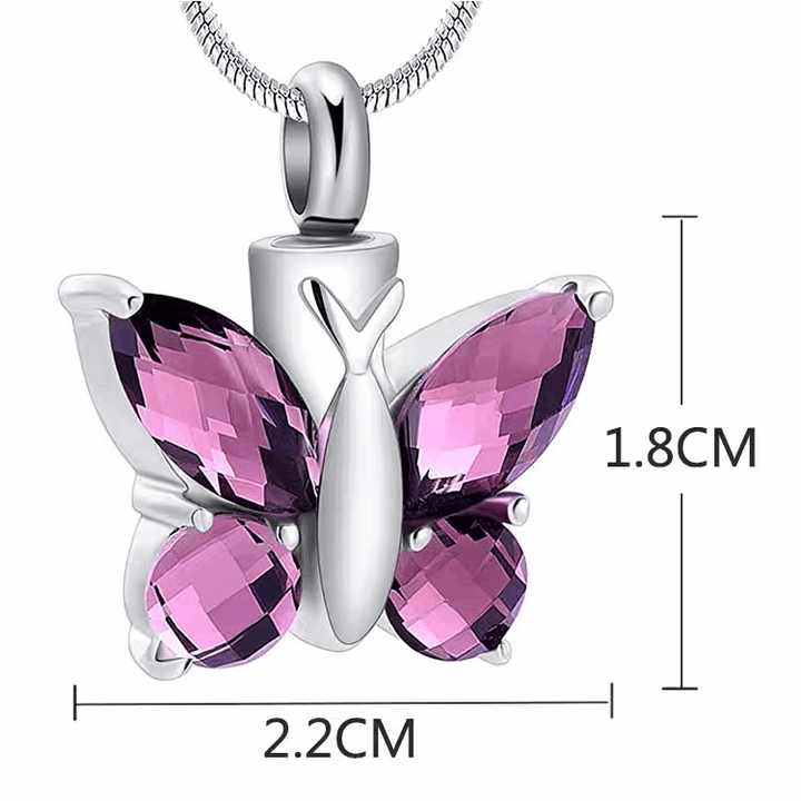 Butterfly Titanium Steel Memorial Urn