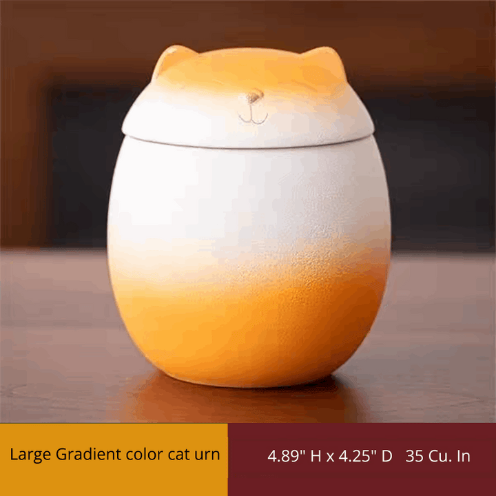 Large Gradient Color Cat Keepsake Urns