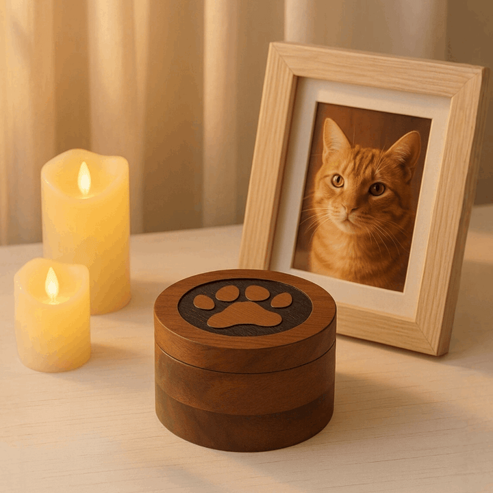 Pet Hair Storage Box | Paw Memorial Keepsake Urn