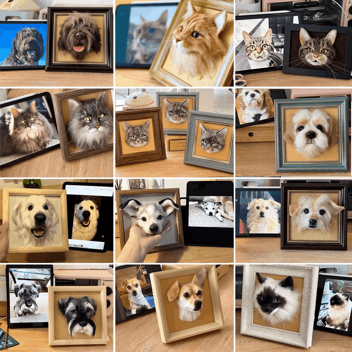 Wool Felt Photo Frame | Pet Full Body Photo Frame