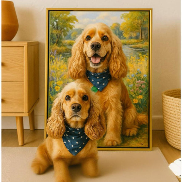 Memorial Gift For Your Dog: A handmade oil painting with its portrait