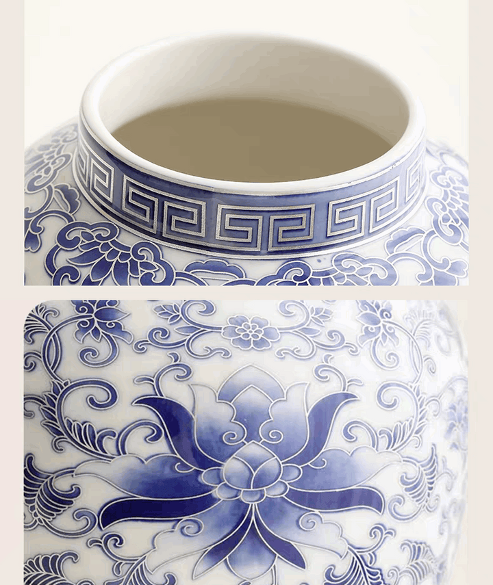 Silver-gilt Blue-and-white General's Jar Urn