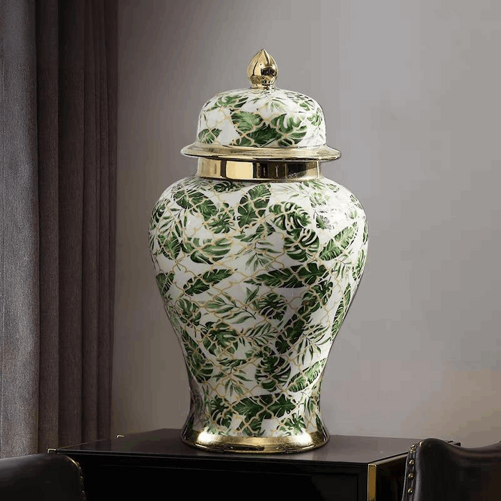Green Leaf General’s Jar Urn| Companion Urns