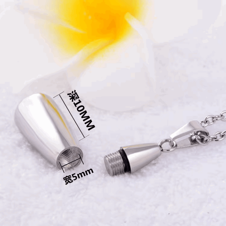 Cremation Jewelry Titanium Pendant Keepsake Urn