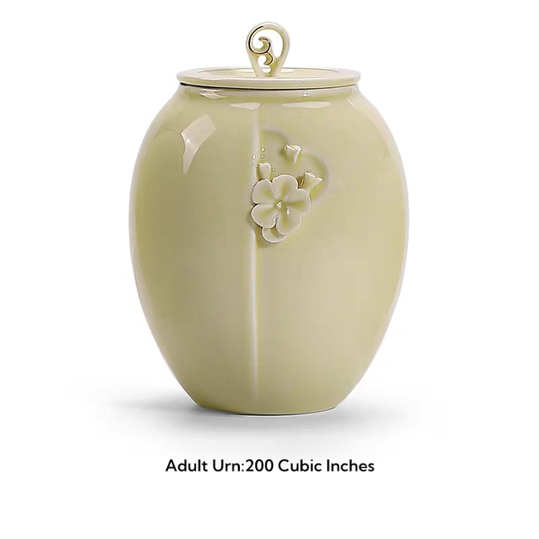 Custom Ceramic Urn for Ashes | Personalized Porcelain Urn | Decorative Cremation Urn