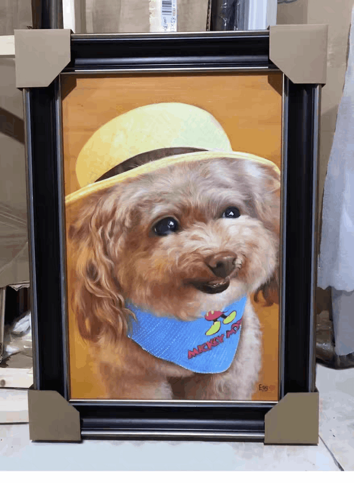 Pet portrait oil painting Dog  oil painting