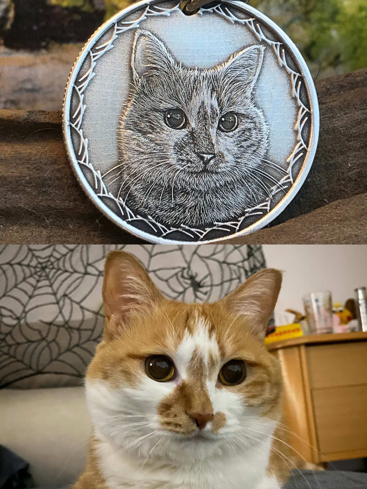Sterling Silver Relief Pendant | Custom Pet Memorial Necklace