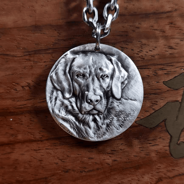 Sterling Silver Relief Pendant | Custom Pet Memorial Necklace