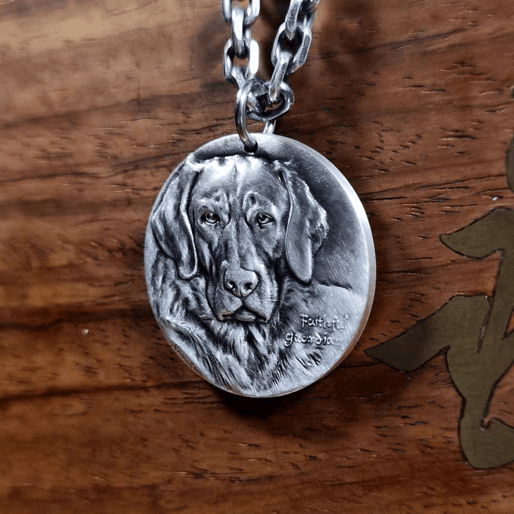 Sterling Silver Relief Pendant | Custom Pet Memorial Necklace