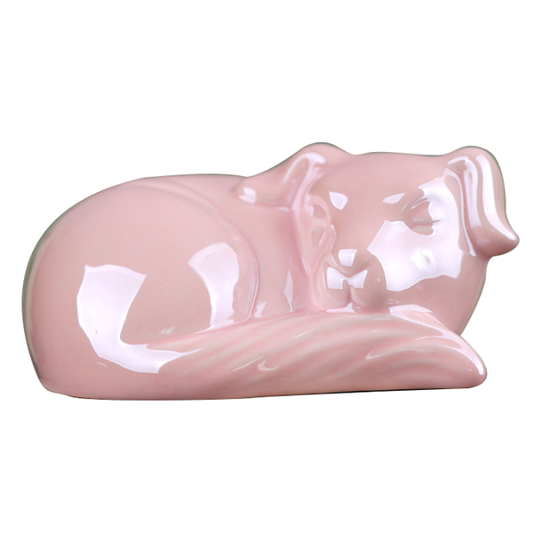 Personalized Cremation Pet Urn | Sleeping Dog Ceramic Urn | Unique Pet Memorial Urn