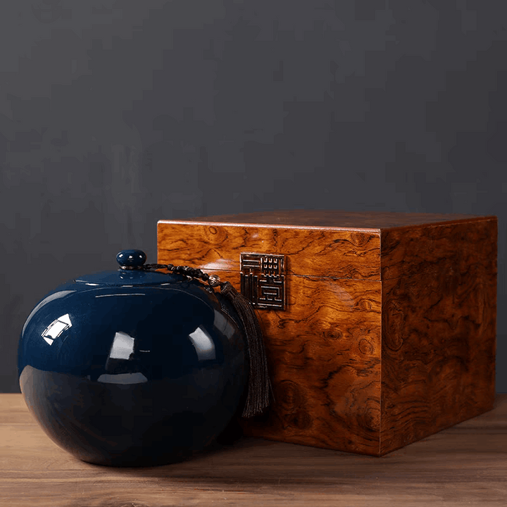 Red customizable large ceramic urn