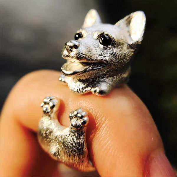Personalized Gift For Women: A handmade silver samoyeds dog ring | Pet Memorial Gift