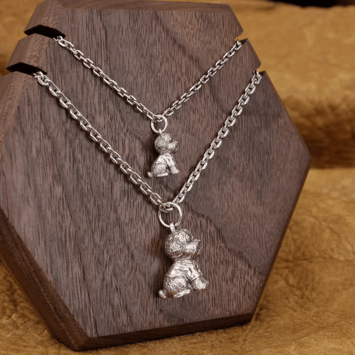 Teddy Dog Sterling Silver Pet Pendant
