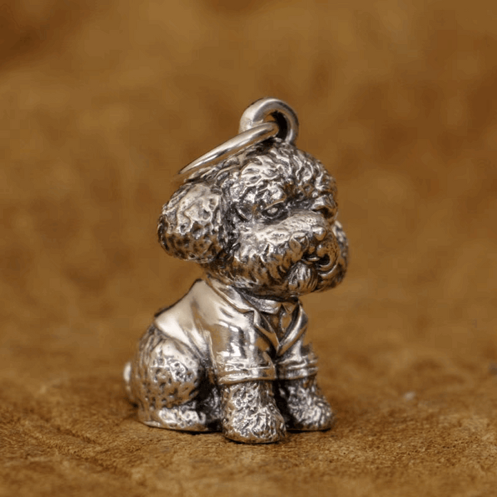 Teddy Dog Sterling Silver Pet Pendant
