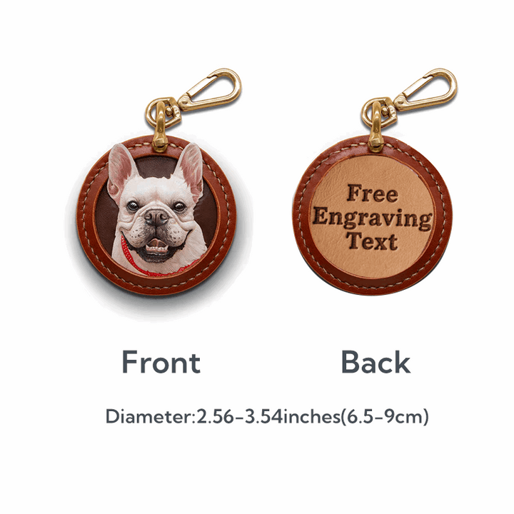 3D Pet Leather Pendant Dog memorial